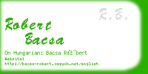 robert bacsa business card